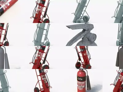 Fire extinguishers 3D Model Pack