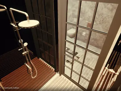 MINIMAL AND MODERN PARAMETRIC BATHROOM DESIGN 3D model