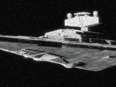 Star Destroyer Imperial II similar class 3D model
