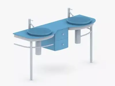 1568 - Sink Low-poly 3D model