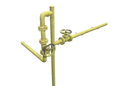 pipe set Low-poly 3D model