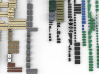 PixelBricks3D - Lego Christmas Holiday Main Street  3D print model