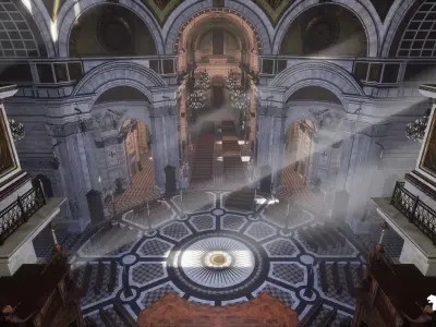 St Pauls Cathedral Environment Low-poly 3D model