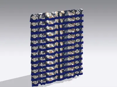 Curtain Low-poly 3D model