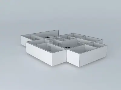 House floor plan of apartment Free 3D model