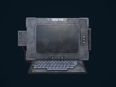 Sci-Fi Terminal Low-poly 3D model