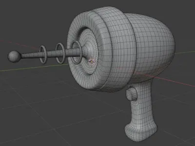 Sci fi Laser Gun Low-poly 3D model
