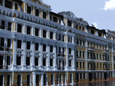 Tsarsky House Classic residential building 3D model 3D model