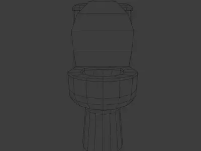 Toilet Low-poly 3D model