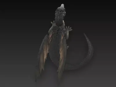 Dragon de fantasia criatura magico 3D print model