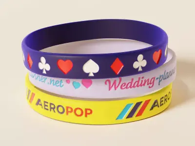 Silicone Wristband Low-poly 3D model