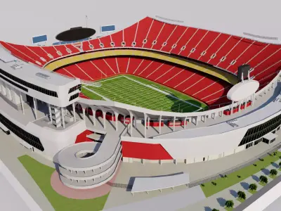 Arrowhead Stadium - Kansas City Chiefs - USA 3D model