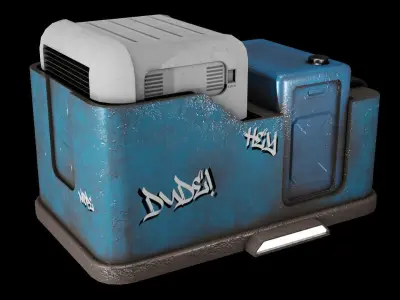 Air Conditioner Game Ready Low Poly 3D Model  Low-poly 3D model