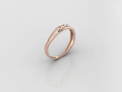 Women Ring Fancy Ring Plain light weight STL 3DM Printable 3D print model 21