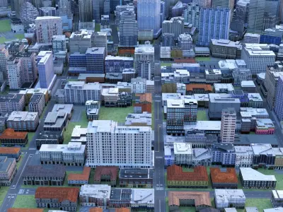 City 44 Low-poly 3D model