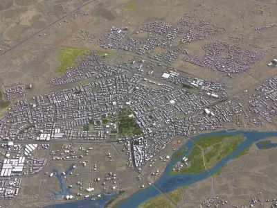 Tikrit - 3D City Model Low-poly 3D model