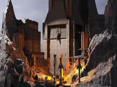 Dark Ages Fortress Kit bash  3D model