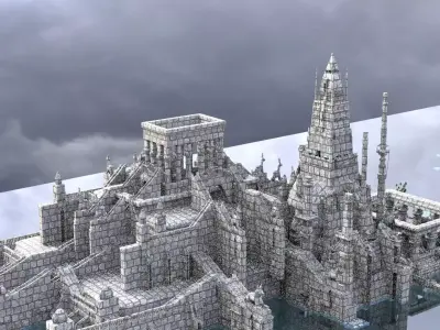 Sci fi Ancient City Atlantis 2  3D model