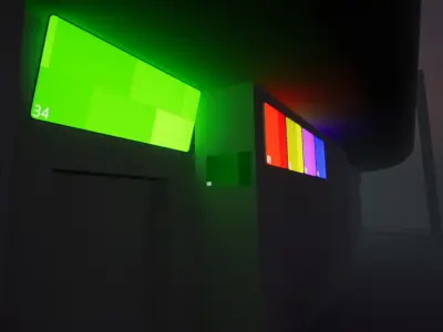 Screen Set 01  Low-poly 3D model