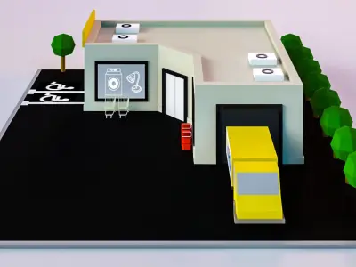 Low Poly Supermarket- Low Poly Assets Low-poly 3D model Low-poly 3D model