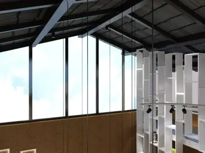 Artcaffe or Artgallery with Coffeplace 3D model