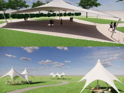 Tensile Structures Collection -A1 3D model