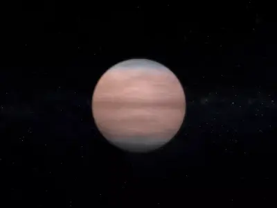 Gas Giant Alien Planet 01 Low-poly 3D model