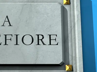 Street name plate 3D model