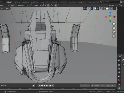 Scifi hover bike low poly Low-poly 3D model