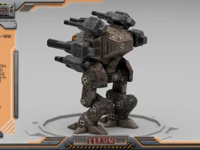 Battle Mechs Bundle - low-poly animated - 3D Model Pack