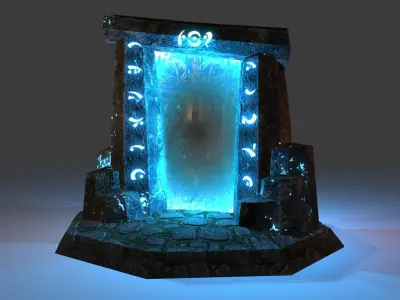 Old Portal Low-poly 3D model