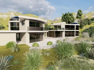 Casa Scene-villa-modern house 3D model 21