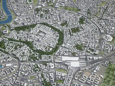 Krakow  Low-poly 3D model