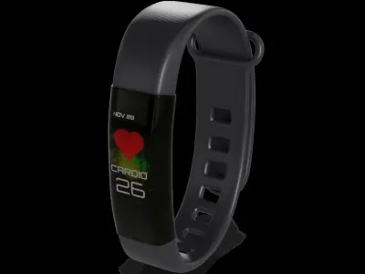 Electronic devices and accessories Fitness Tracker Low-poly 3D model