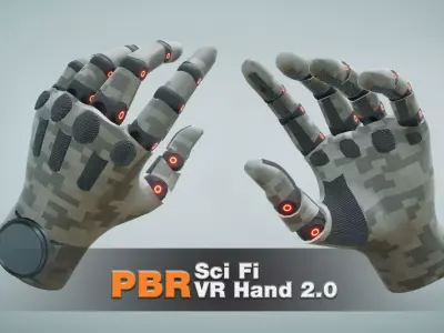 Sci Fi VR Hand 2 Low-poly 3D model