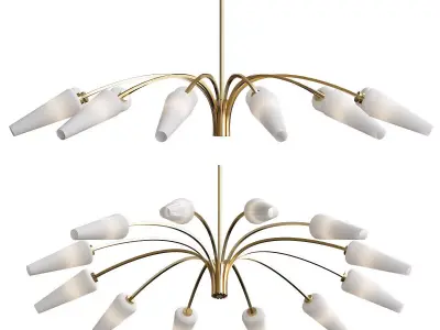 Sputnik frank lloyd wilson chandelier 3D model