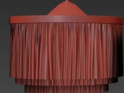 Hans Agne Jakobsson Silk Fringe Pendant Lamp 3D model