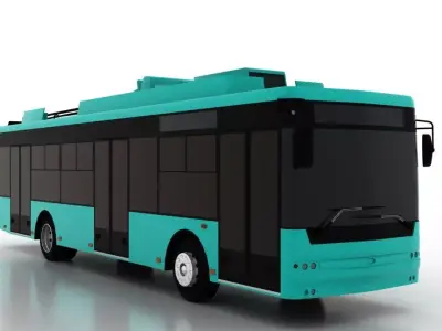 Trolleybus Bogdan T70115 Low  Low-poly 3D model