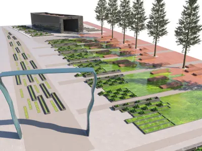 Low-Poly Park Landscape - Game Ready Low-poly 3D model