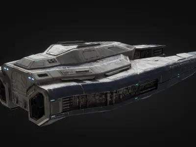 Toaster - Spaceship High Poly 3D model