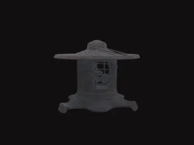 Medieval Torch V17 Low-poly 3D model