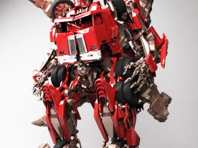 Scorpion robot with wheels 3D model