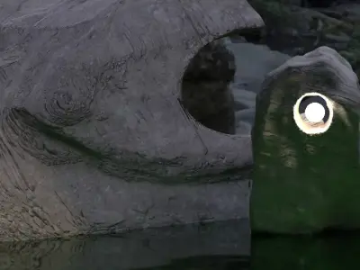 Rock light scenary Free 3D model