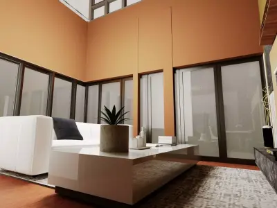 Modern House Design 10x20 m  2 Floors Full Interior Skp 3DMax 3D model