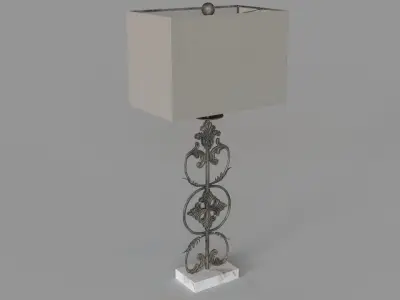 Uttermost Gerosa Distressed Aged Bronze Table Lamp 3D model