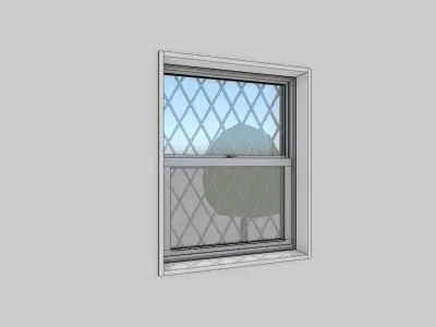 Japanese Window Vertical sliding 3D model