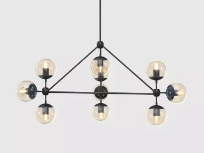 Possini Euro Gable 10-Light Modern Chandelier 3D model