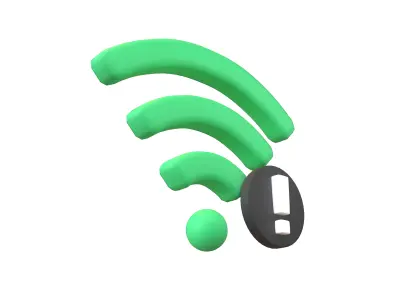 Wifi Problem Symbol v1 017 Low-poly 3D model