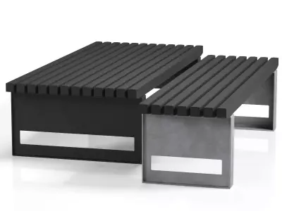 Block bench 3D model
