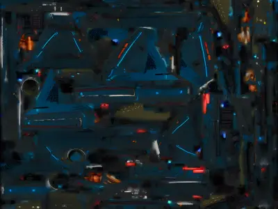 Twin Engine Scifi Fighter 3D Model Elite Assault Jet Low-poly 3D model